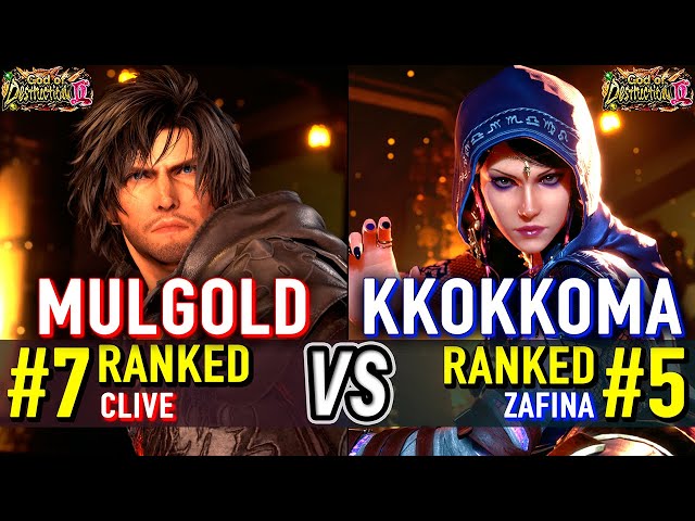 T8 🔥 MULGOLD (#7 Ranked Clive) vs KKOKKOMA (#5 Ranked Zafina) 🔥 Tekken 8 High Level Gameplay