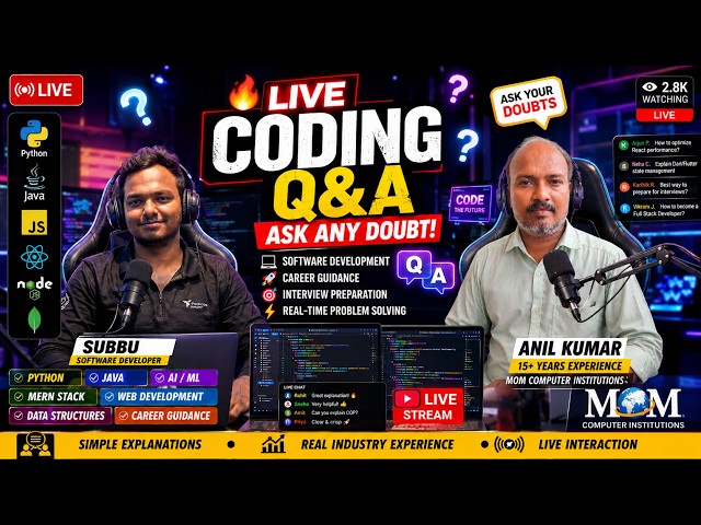 🔥LIVE Coding Q&A with 15+ Years Industry Expert | Ask Any Programming Doubt!