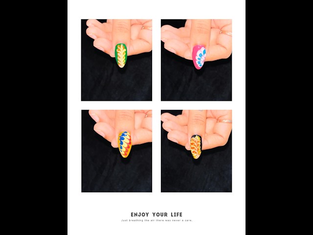 Easy and simple nail art design at home 💅 with regular nail polish 💅