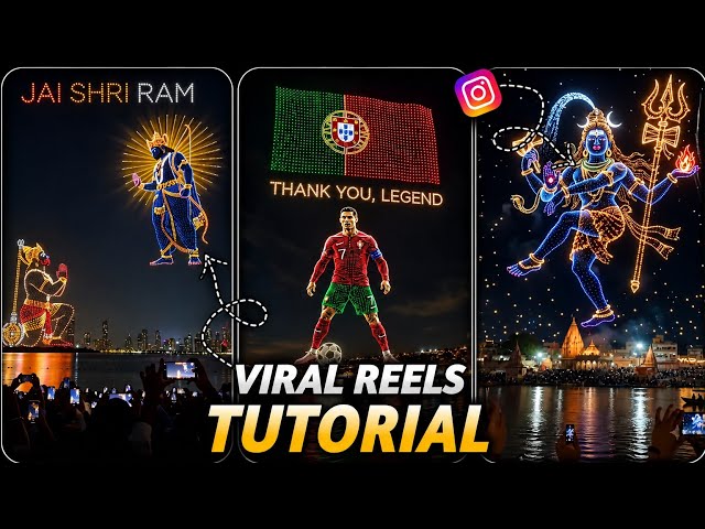 Instagram Viral Ai Drone Video Editing Tutorial | Ronaldo and Hanuman Ai Drone Reels Editing 