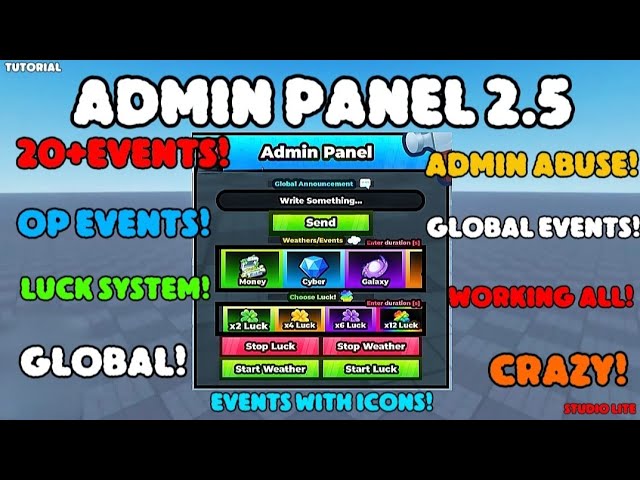 Admin Panel 2.5😈||Studio Lite Tutorial #roblox 
