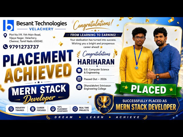 Mernstack Course in Chennai | Jamerulhasan 3LPA | Best Software Training in Chennai | 100% Placement