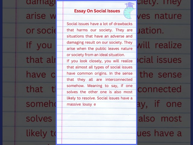 Essay On Social Issues
