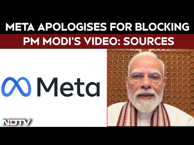 PM Modi News | "Technical Glitch": Meta Apologises For Blocking PM Modi's Facebook Video: Sources