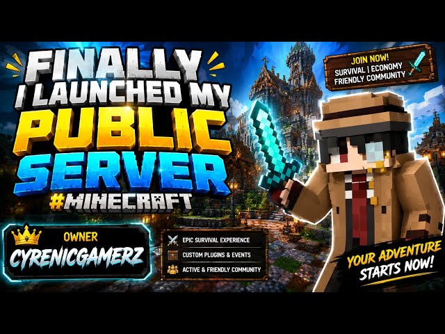 Finally I Launched My Public Server#minecraft 