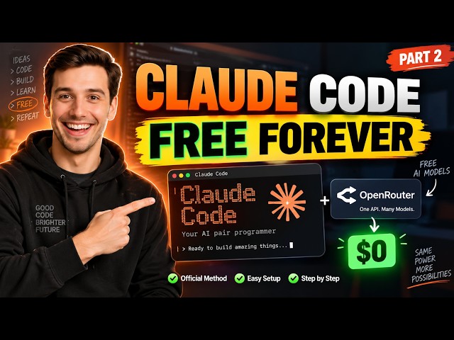 How to Use Claude Code 100% FREE Forever (Part 2) : Official Method + Easy Setup (2026)