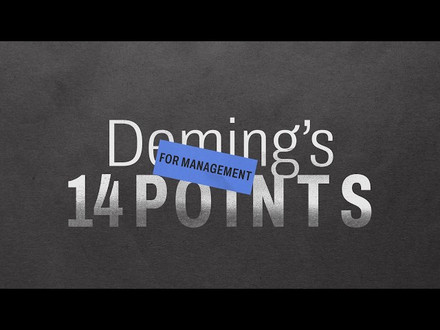Dr. Deming's 14 Points for Management (All Points)