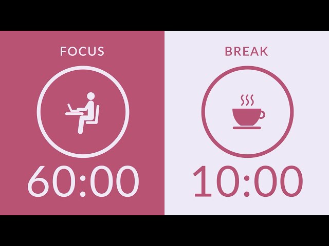 60/10 Pomodoro Timer with Pink Noise 🎧 Study with Me for Deep Focus & ADHD ✨