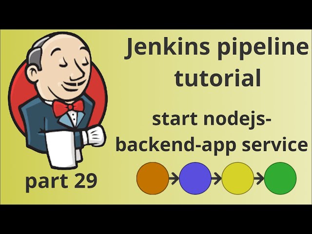 Create Jenkins pipeline, part 29 | Start nodejs-backend-app service | tutorial