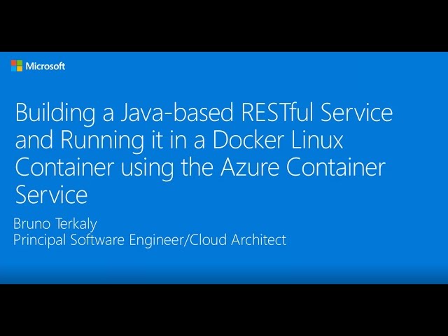 Building a Docker Containerized Java-based RESTful Service using DC/OS