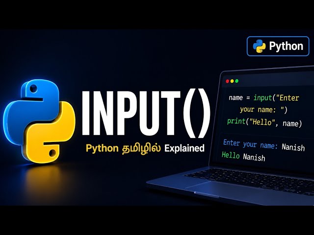 Python input() Function in Tamil 🔥 | Learn Python in Tamil