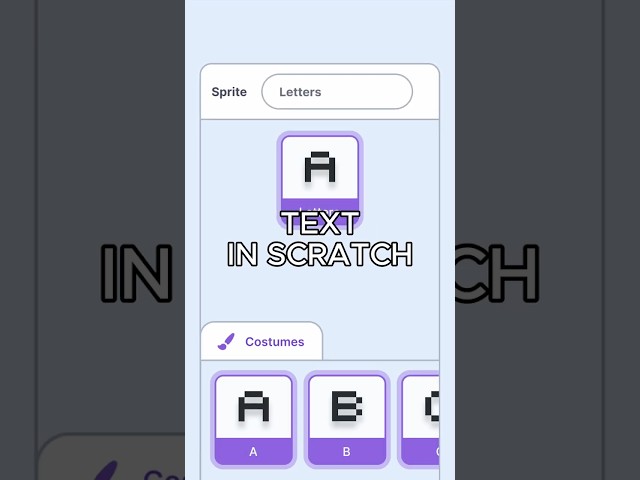 Create text in scratch for games and animations! #scratch #scratchanimation #gaming #animation