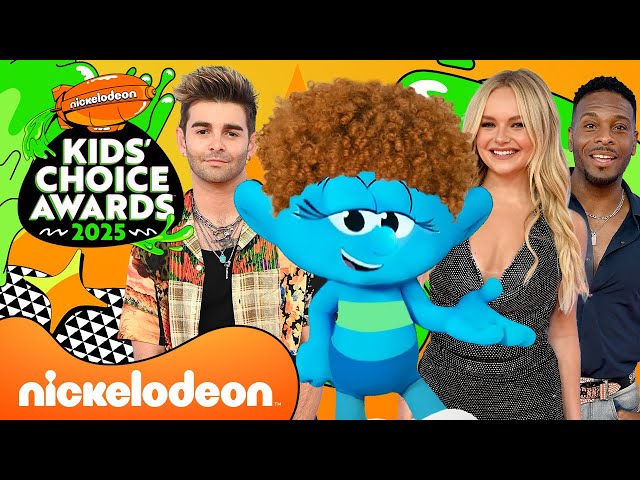 Celebrities Guess the Smurfs at the Kids' Choice Awards 2025 Orange Carpet! | Nickelodeon