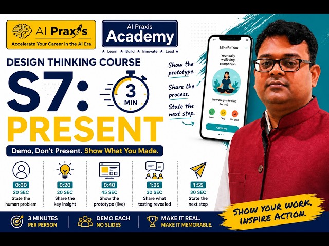 Design Thinking Course | S7: Present | Deliver a Powerful 3-Minute Product Demo