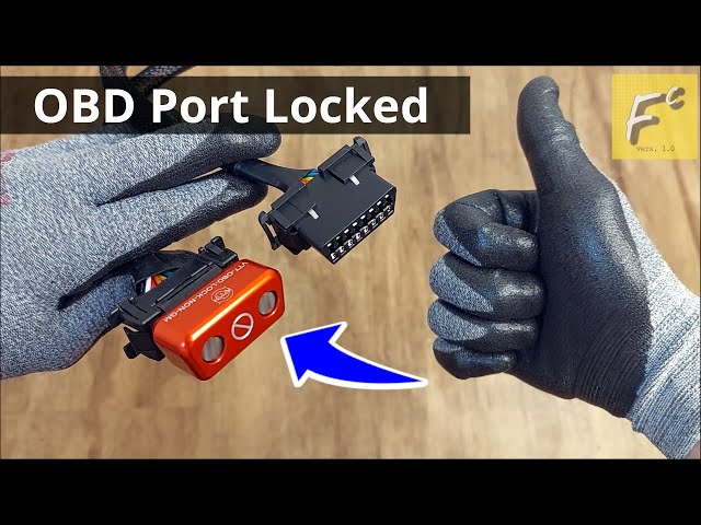 Metal OBD port protection from Key FOB cloning & OBD car theft - VTT OBD2 port lock