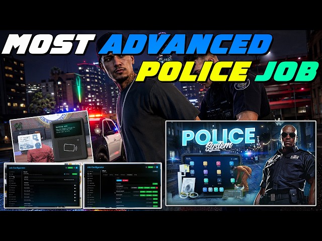 Advanced Police Job Script | Sky System | QBCore/ESX | FiveM Tutorial #290