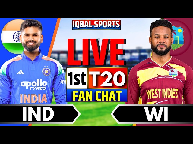 🔴LIVE: India vs West Indies 1st ODI Fan Chat | Live Cricket Match Today | IND vs WI | Iqbal Sports