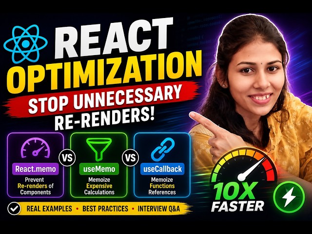 React Optimization Explained in 25 Minutes ⚡ | React.memo, useMemo & useCallback