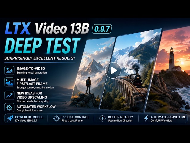 LTX Video 13B 0.9.7 Deep Test: I2V, First/Last Frames & Video Upscale Workflow