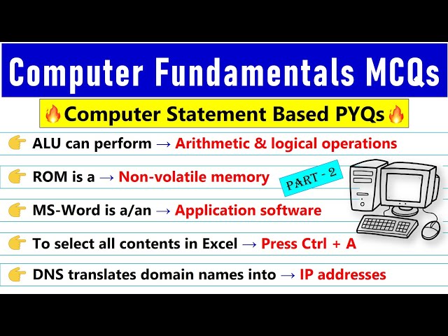 Part - 2 | Most Repeated Computer Statement MCQs | Exam Special Questions