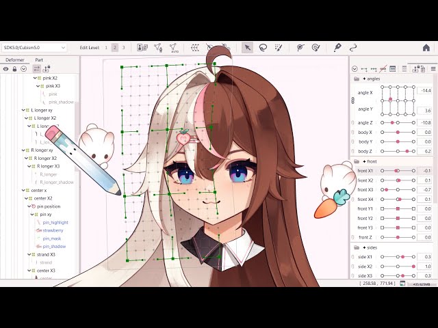 hair physics ・ live2d tutorial