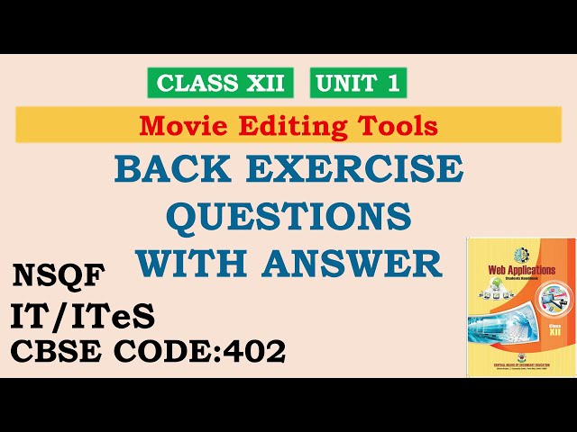 CLASS XII UNIT 1 Web Application  Question Answer
