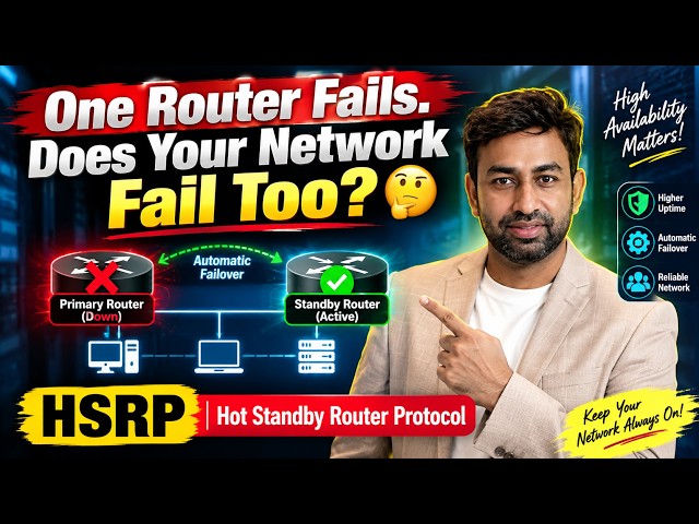 One Router Fails. Does Your Network Fail Too? 🤔 HSRP | Hot Standby Router Protocol
