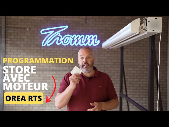 Programmation d'un moteur Somfy Orea RTS (fin de course, sense de rotation appairer la télécommande)