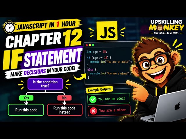 How to Use If Statements in JavaScript | Chapter 12 | JavaScript in 1 Hour