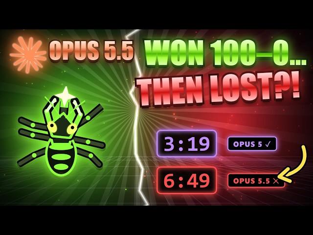 Opus 5.5 Won 100–0… Then Lost a Race to Opus 5