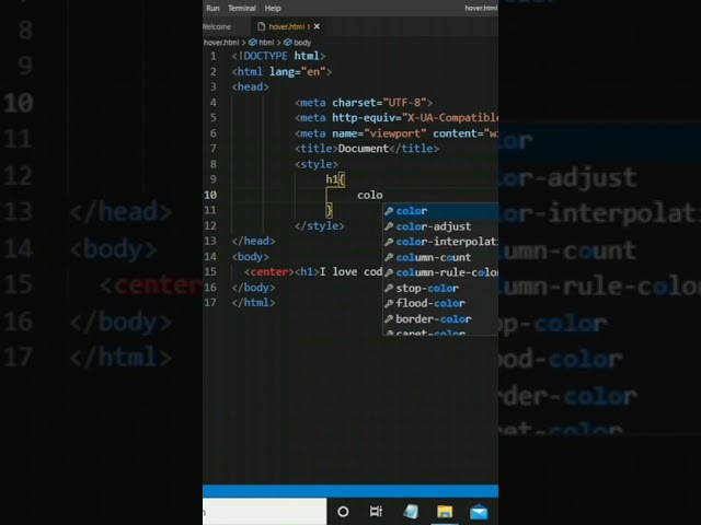 Css Text Shadow and Hover Effect #coding #codinglife #vscode #code #css #htmlcss #html #programming