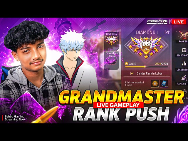 Grandmaster Live Rank Push [1]😍 Babbu Gaming is Live - Telugu Gaming Live #babbugaming