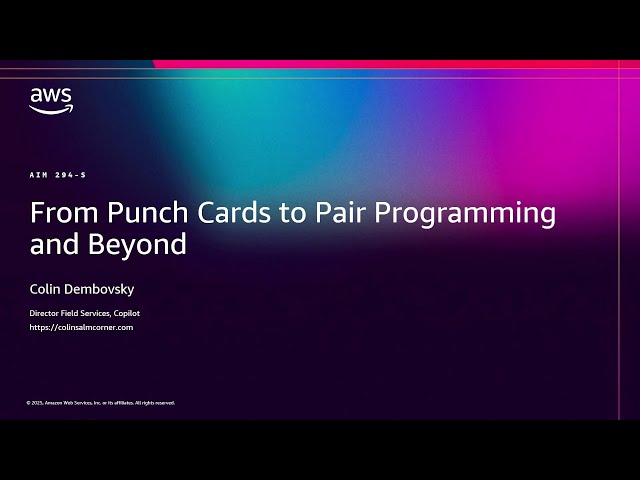 AWS re:Invent 2025 - From Punch Cards to Pair Programming and Beyond: The Future of Copilot (AIM294)