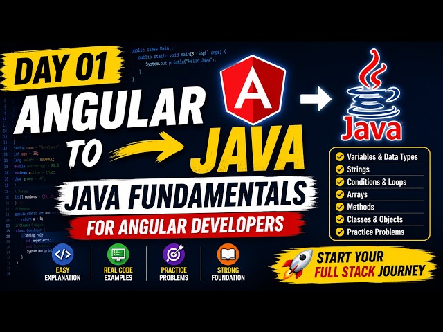 Angular to Java Day 01 | Java Basics for Angular Developers | Tamil Full Stack Journey