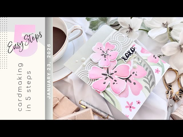 5 Easy Steps: Create a Stunning Pink Floral Card with Altenew Joyful Garden