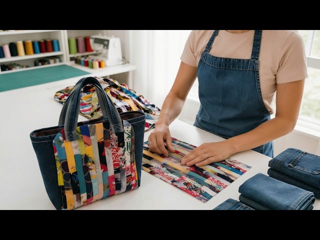I cut the scraps into strips and turned them into a unique gift with step-by-step instructions!