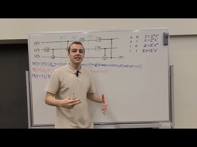 Quantum Teleportation of 1 Qubit - Quantum Circuit Diagram, Entanglement of Bell States