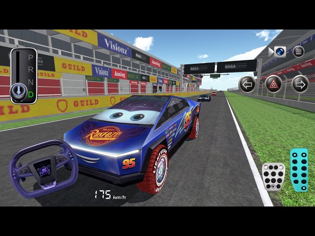 Lightning McQueen Cobalt Practice Day on Racing Track | 3D Driving Class