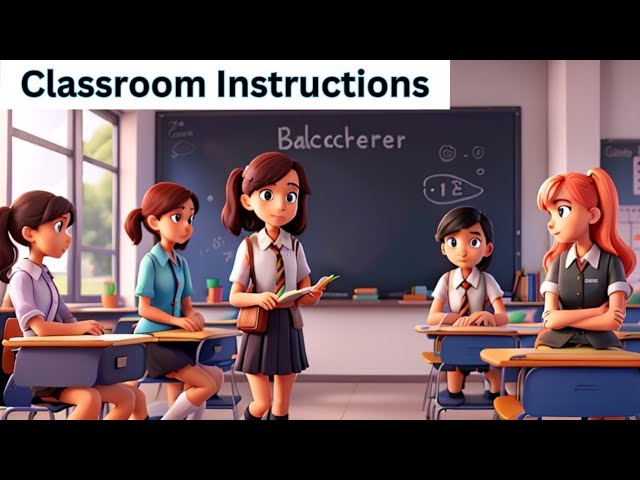 Classroom Instructions | Classroom Language | English For Kids #classroomlanguage #educationalvideo