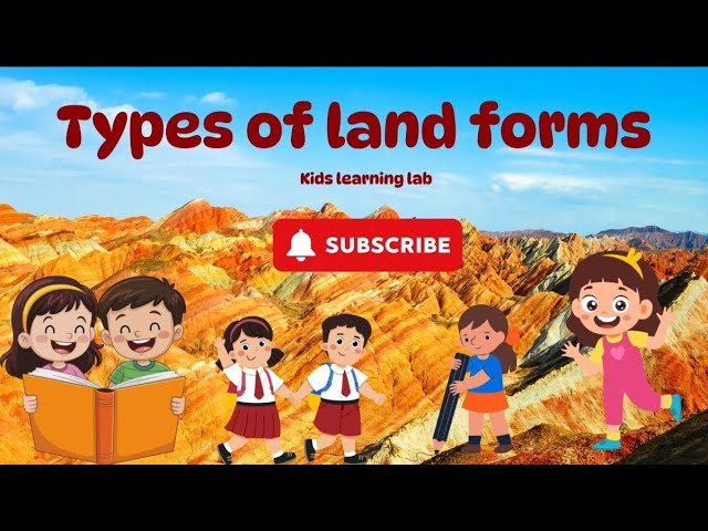LANDFORMS | Types of landforms | Landforms of the Earth | Video for kids | Landforms vocabulary 