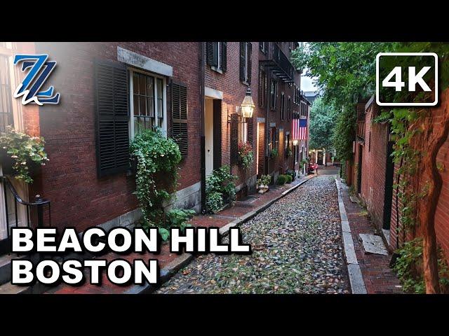 [4K] Walking around Beacon Hill, Boston
