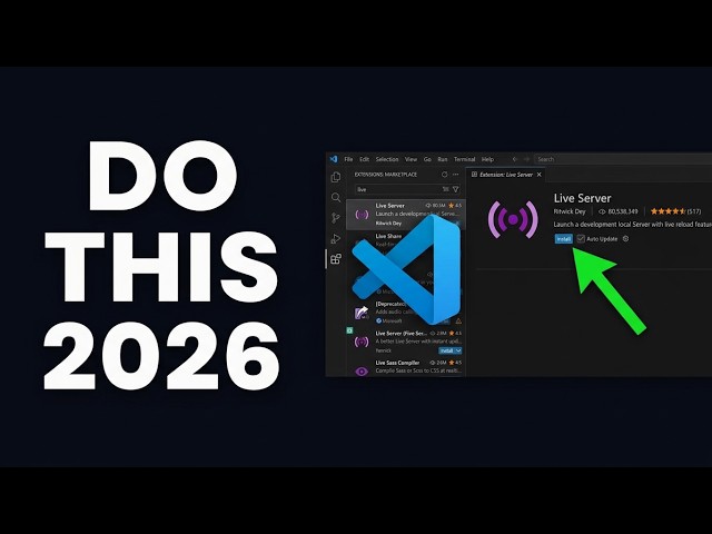 How to Install VS Code & Live Server for Web Development (2026)
