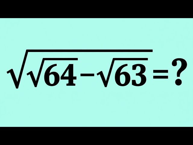 Indian | A Nice Square Root Math Problem | Olympiad Math
