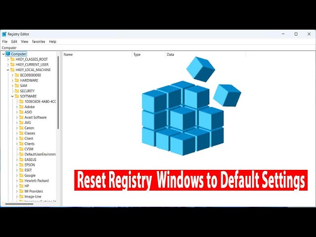 How to Reset Registry Editor in Windows 10/11 to Default Settings.