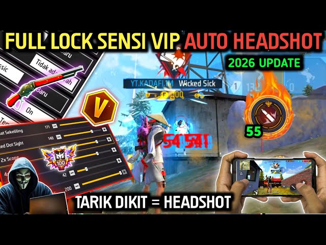 100% AUTO HEADSHOT ALL HP 2026 ⚙️📲 HOW TO SET FF AUTO HEADSHOT SENSITIVITY & CONTROL SETTINGS
