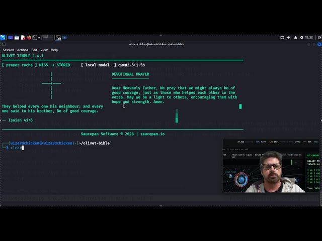 Olivet Temple - Local Bible AI with Qwen + Ollama | Kali Linux | No Commentary