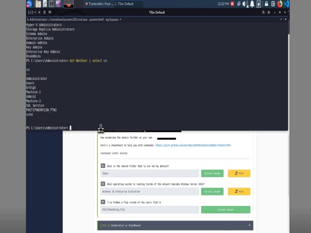 TryHackMe - Walk through video on Post Exploitation room on tryhackme.com