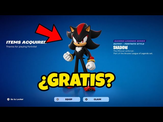 *FREE* HOW TO GET THE SHADOW SKIN FOR FREE IN FORTNITE! SHADOW CUP AND FREE SONIC COSMETICS!