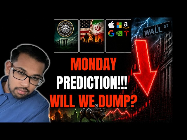 🚨 MONDAY PREDICTION! WILL WE DUMP? SPY, QQQ, TSLA, ES, NVDA, AAPL, AMZN, META, AMD, & BTC! 🚀