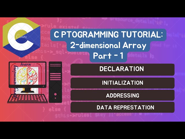 Lecture - C Programming || 2-D Array Declaration & Initialization